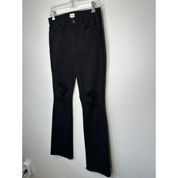 Sneak Peak Black Distressed Knee Bootcut Jeans 29 - Picture 4 of 12